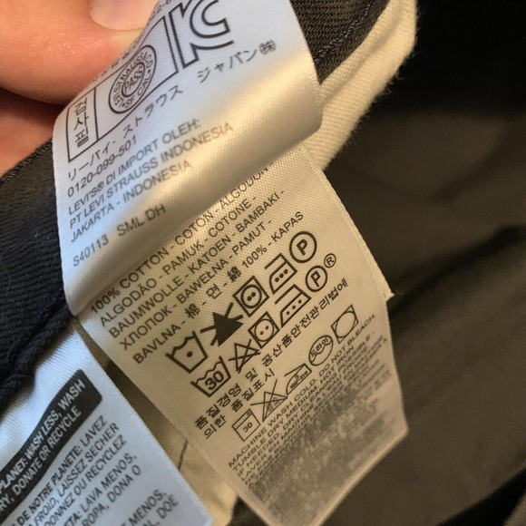 Levis 505 Regular Fit Denim Jeans Mens Size 40x32 Gray Cotton - Picture 8 of 10